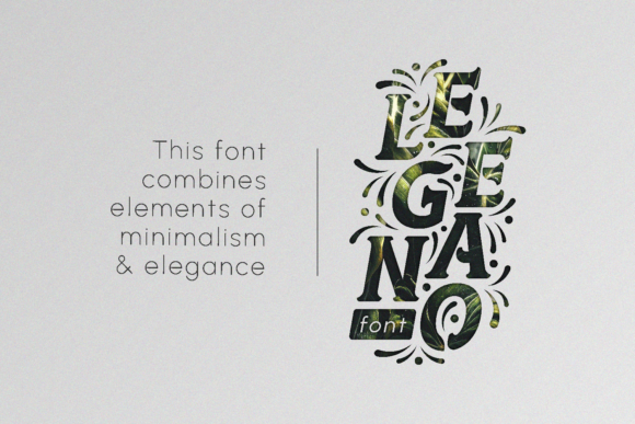 Elegano Font PNG with transparent background - Preview 1