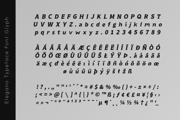 Elegano Font PNG with transparent background - Preview 5