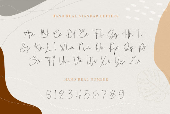 Hand Real Font PNG with transparent background - Preview 1