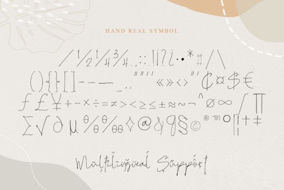 Hand Real Font PNG with transparent background - Preview 2