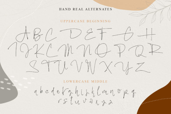 Hand Real Font PNG with transparent background - Preview 3