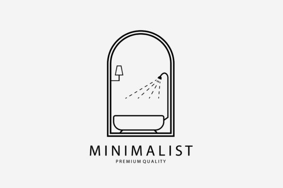 Minimalist Furniture Bath Room Spa Logo Grafika Logo Przez PyruosID