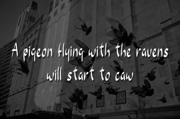 Pigeon Lovely Font PNG with transparent background - Preview 1