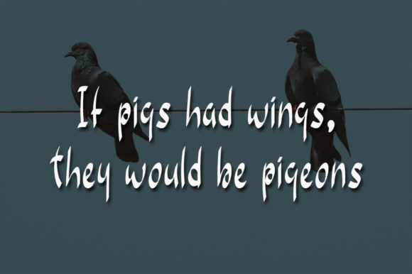 Pigeon Lovely Font PNG with transparent background - Preview 3