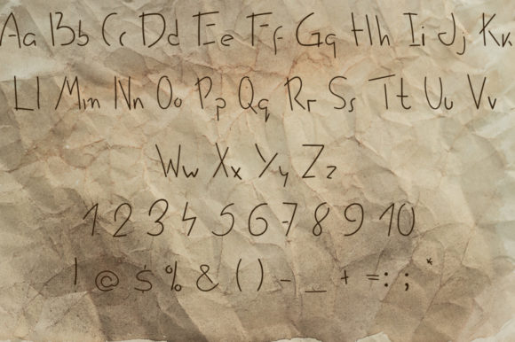 Quick Handwritten Font PNG with transparent background - Preview 1