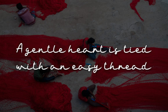 Red Thread Font PNG with transparent background - Preview 3