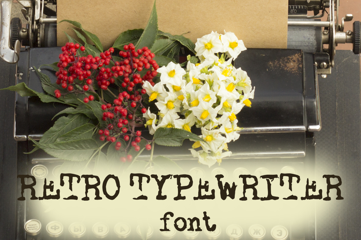 Retro Typewriter preview: warm retro style