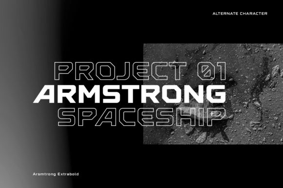 Armstrong Square Font PNG with transparent background - Preview 2