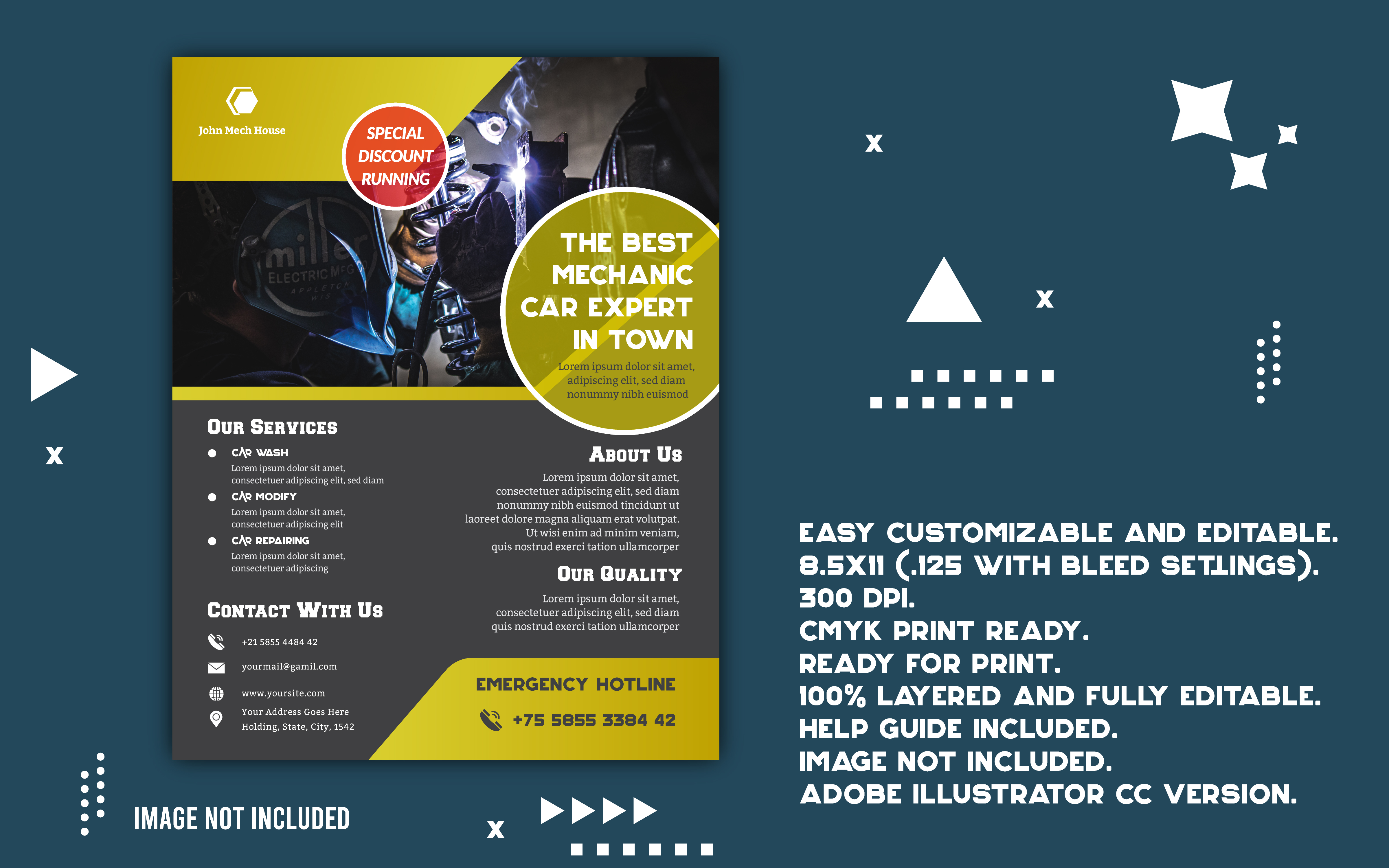 Auto Repair Flyer Design Bundle Pack Graphic by Injamul_iman22 ...