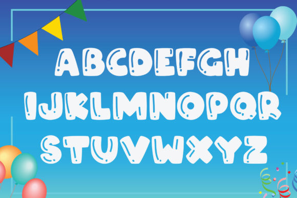 Balloon Party! Font - Preview 1