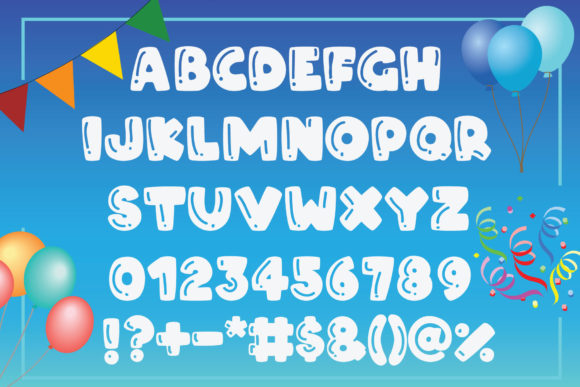 Balloon Party! Font - Preview 3