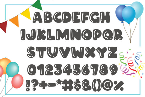 Balloon Party! Font - Preview 4