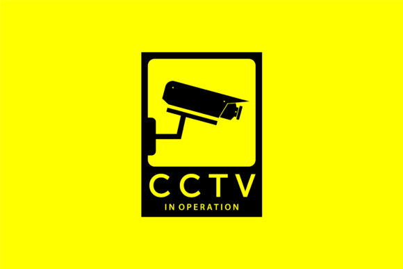 CCTV Secure Cam Warning Security Logo