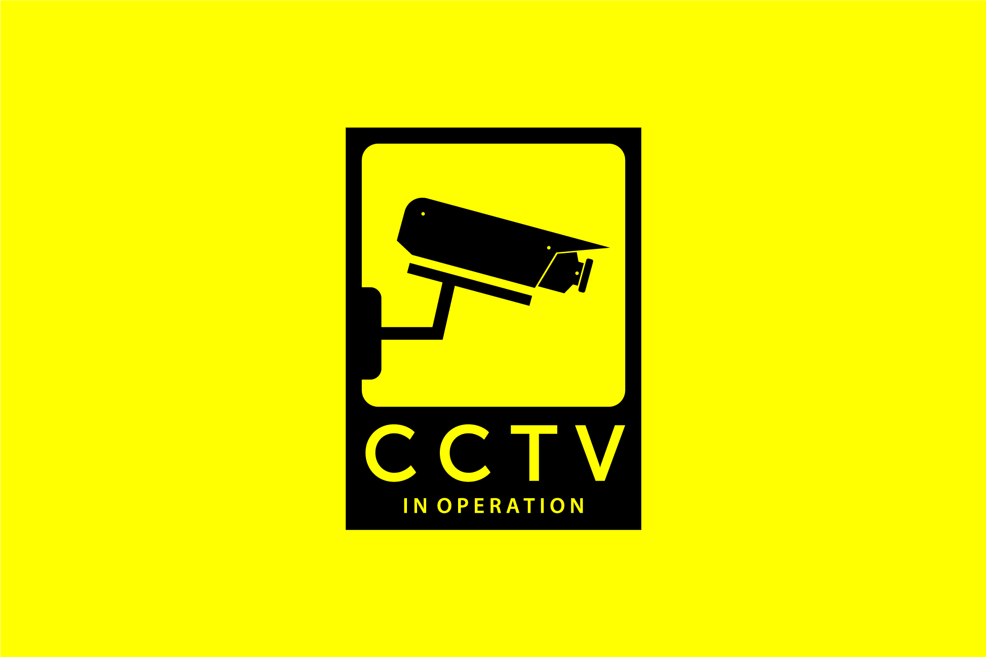 CCTV Secure Cam Warning Security Logo