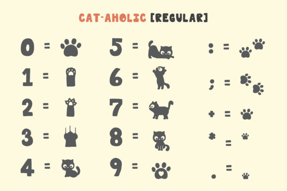 Cat-Aholic Font - Preview 4