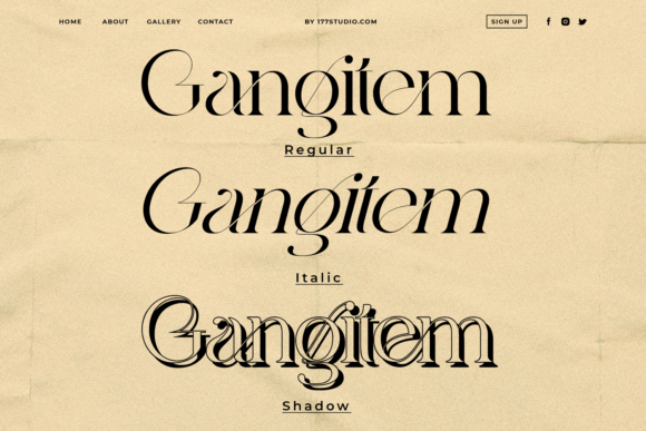 Gangitem Font PNG with transparent background - Preview 5