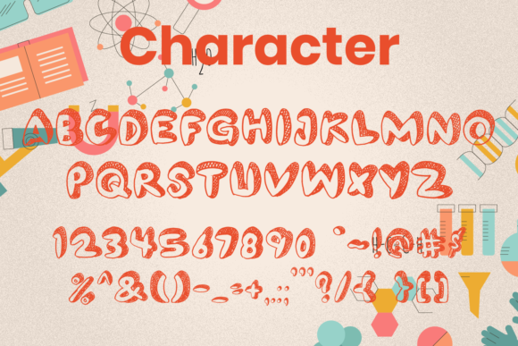 Handmade Animation Font PNG with transparent background - Preview 4
