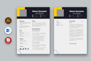 MS Word Resume and Cover Letter Template Graphic by inpixell.studio ...