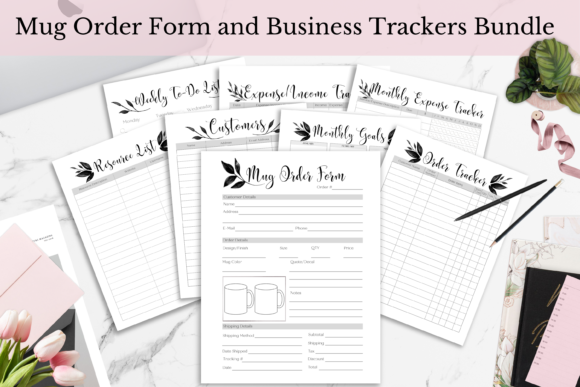Mug Order Form & Business Trackers