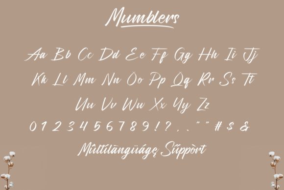 Mumblers Font font preview - 3