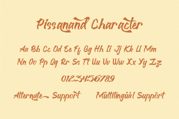 Pissanand Font PNG with transparent background - Preview 6