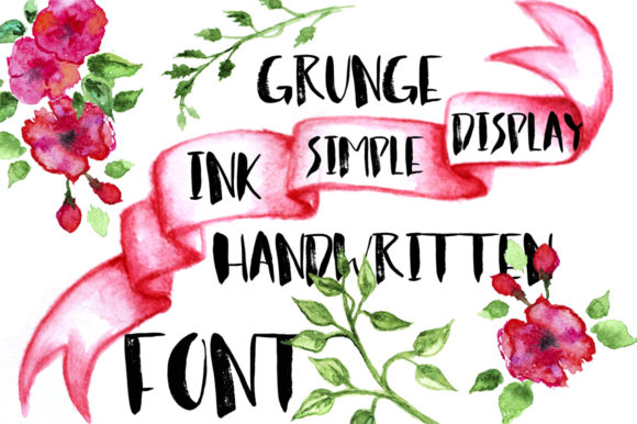 Simple Ink Font PNG with transparent background - Preview 1