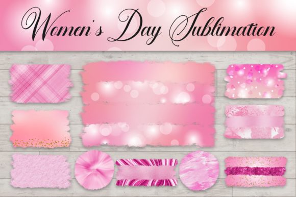 Sublimation Women’s Day Clipart Afbeelding Achtergronden Door PinkPearly