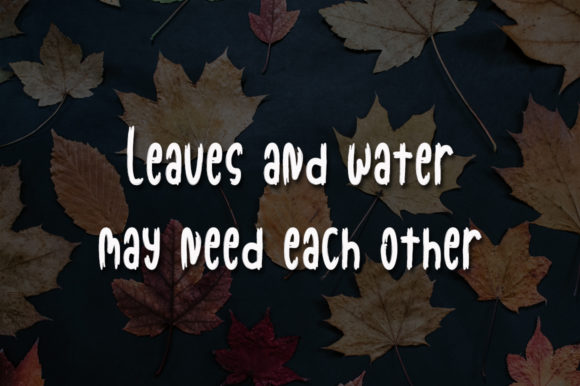 Dried Leaves Font - Preview 2