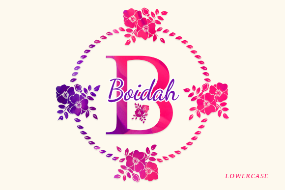 Flower Monogram Font - Preview 2
