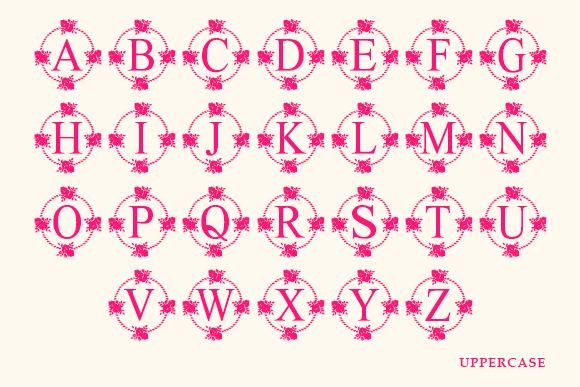 Flower Monogram Font - Preview 3