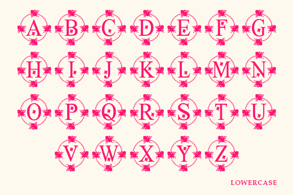 Flower Monogram Font - Preview 4