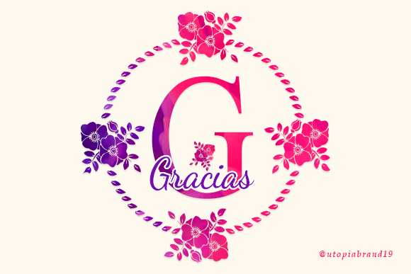 Flower Monogram Font - Preview 5