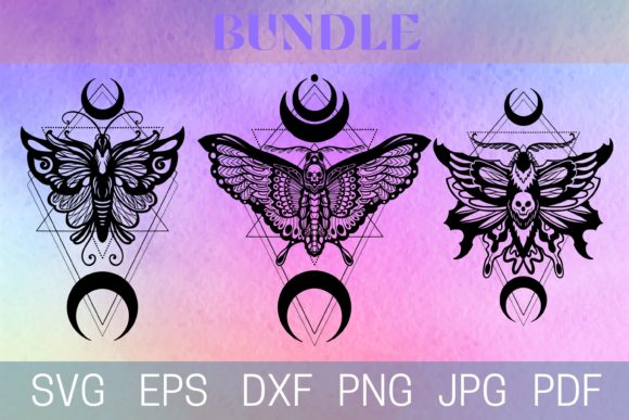 Geometric Death Moth Graphic Crafts By Cnxsvg