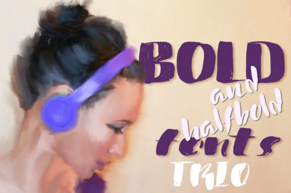Handwritten Trio Font PNG with transparent background - Preview 1