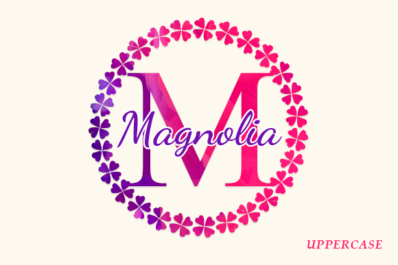 Hibiscus Monogram Font - Preview 1