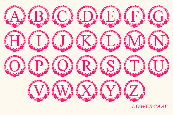 Hibiscus Monogram Font - Preview 4