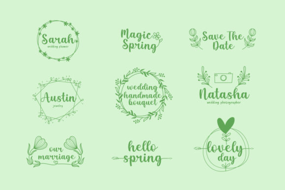 Magic Spring Font PNG with transparent background - Preview 2