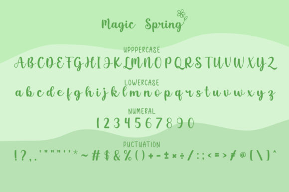 Magic Spring Font PNG with transparent background - Preview 5