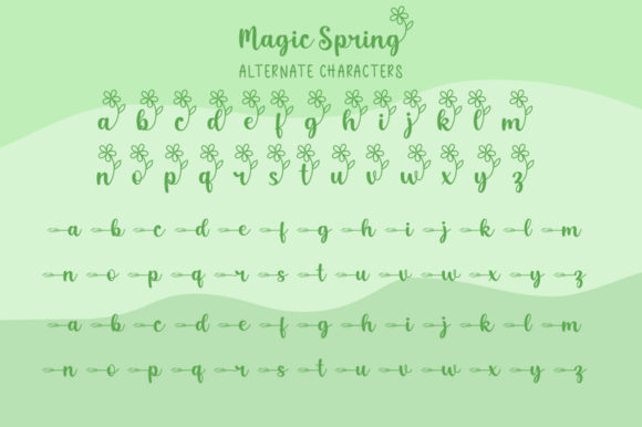 Magic Spring Font PNG with transparent background - Preview 6