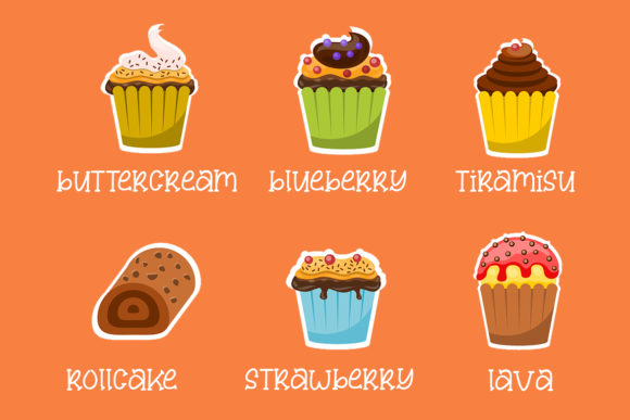 Mamy Cake Font PNG with transparent background - Preview 1