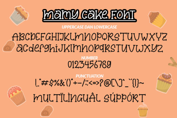 Mamy Cake Font PNG with transparent background - Preview 3