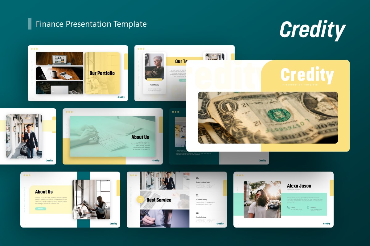 Credity Finance Presentation Template for Professional Use