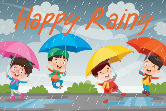 Rain Walk Font PNG with transparent background - Preview 1
