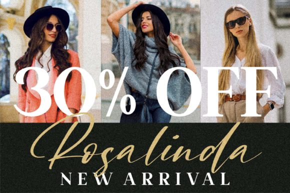 Rosalinda Font PNG with transparent background - Preview 4