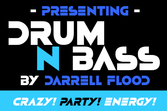 Drum N Bass Font - Preview 1