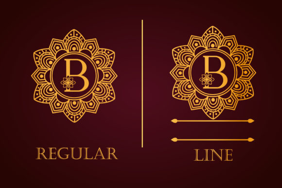 Elegant Mandala Monogram Font - Preview 5