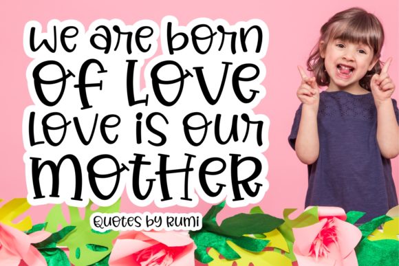 Joyful Mother Font PNG with transparent background - Preview 2