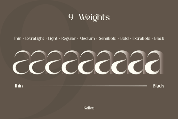 Kalivo Font PNG with transparent background - Preview 2