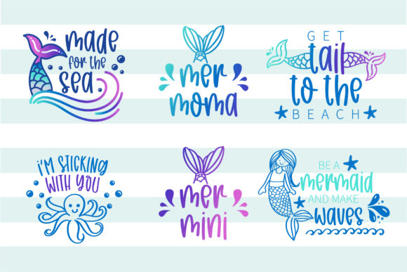 Mer Momma Font PNG with transparent background - Preview 2