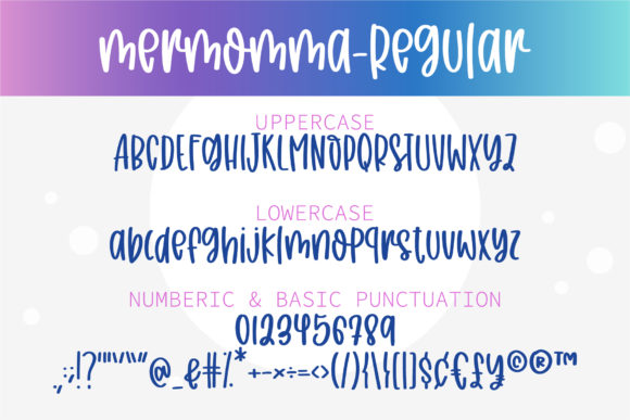 Mer Momma Font PNG with transparent background - Preview 5